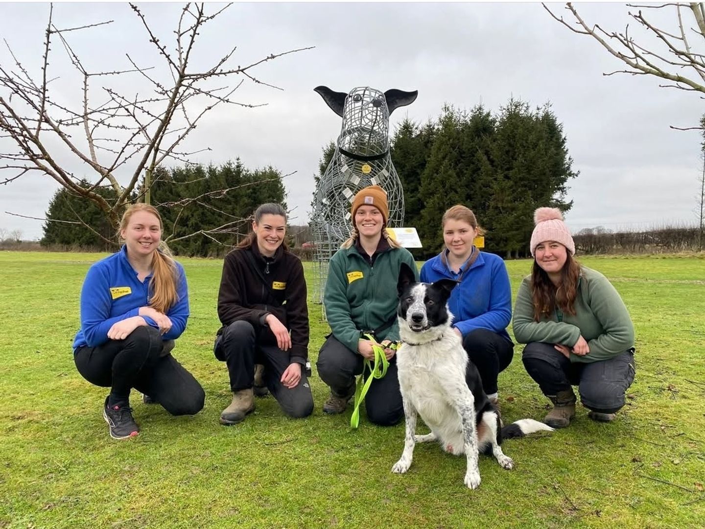 Alfie says goodbye to the team at Dogs Trust Leeds