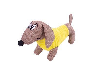 Weiner Hot Dog Dachshund Rope Dog Toy with Squeaker