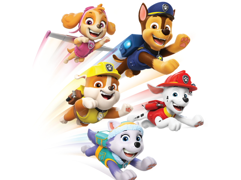 PAW patrol characters flying